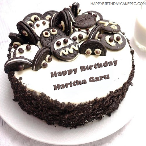 write name on Oreo Birthday Cake